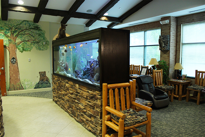 Aquarium in Waiting Area at Alpharetta Pediatric Denist