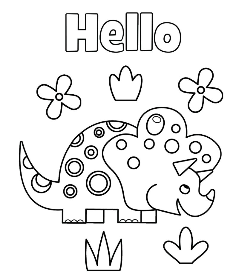 Hello dinosaur template