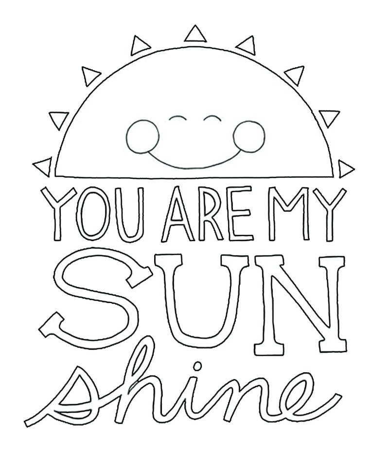 You are my sunshine card
